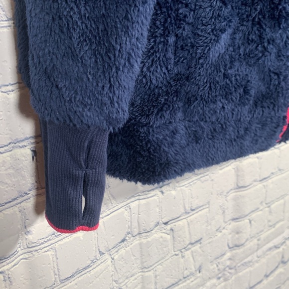 Vineyard Vines Girl’s Fleece Full Zip Jacket in Navy & Pink Size XL - Picture 2 of 6